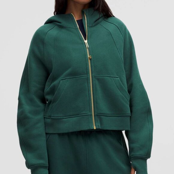 NWT Lululemon Scuba Oversized Full-Zip Hoodie - Storm Teal w/ Gold Zipper - XS/S - Picture 1 of 7